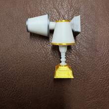 Miniature Vintage Table Lamp, Miniature Furniture Decor Model Bedside Lamp Model Architectural Material, Suitable For 1:12 Scale Dollhouse, Perfect Collectible And Holiday Gift, No Electricity Required, No Battery Needed, Statue Ornament - 1 Silver Piece - View 4