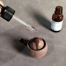 Original Handmade Car Small Round Egg-Shaped Diffuser Wood, Natural Black Walnut Color Car Aromatherapy Diffuser, Car Air Vent Diffuser, Car Interior Fragrance Essential Oil Diffuser Wood, Fragrance-Free - A - View 7