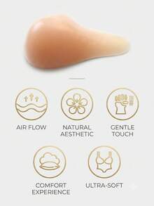 ANGDIE 1 Pair Silicone Breast Prosthesis, Artificial Silicone Breast Pads For Women, Post-Mastectomy Silicone Breast Prosthesis, 1 Pair Pack - Khaki - View 8