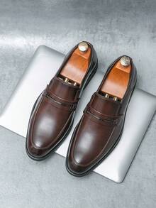 ZCZ New Men British Style Fashion Formal Leather Shoes - Brown - View 12