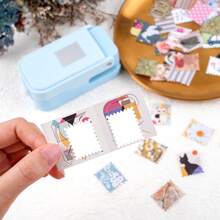 Pelubang Tepi Stempel 2,5x2,1cm/1x0,8in, Cocok untuk Scrapbooking dan Kolase, Pelubang Kerajinan yang Dapat Ditumpuk dengan Desain Berongga Penyelarasan Presisi, Cocok untuk Pembuatan Kartu - A - View 3