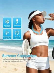 1pc Summer Cooling Ice Neck Ring, Wearable Neck Ice Ring Cold Compress Bag, Reusable Neck Cold Compress Ice Ring, Reusable... Freezing Gel Cooling Neck Tube, Unisex Cooling Collar, Suitable For Outdoor Sports, Camping, Vacation, Back To School, Beach Outings, Heat Relief And Other Cooling Products, Back To School Season, Home Supplies, Family Essentials, Bedroom, Beach Outings Goodies; Unisex, Yard, Summer Beach Supplies; Hiking Essentials, Summer Must-Haves, Summer Portable Style - Multicolor - View 3