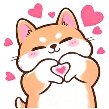 Cute Shiba Inu Dog Sticker – Kawaii Cartoon Puppy Making Heart Shape With Paws Vinyl Decal Waterproof For Laptop Water Bottle Notebook Skateboard Helmet Cup Tumbler – Adorable Love Pet Gift For Girls Teens Dog Lovers - View 9