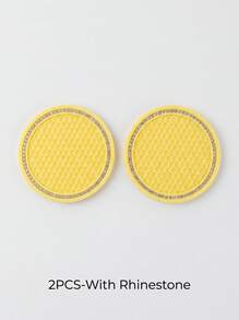 YITUMU 2pcs/4pcs Silicone Anti-Slip Car Cup Holder Coasters - Cup Mat With Crystal Edge, Waterproof & Fashionable, Suitable For Car Or Home Use - Multicolor - View 24