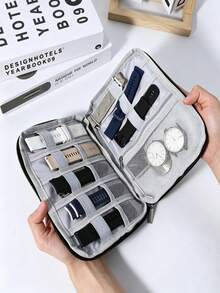 Travel Electronic Organizer Bag, Portable Cable Storage Pouch, Suitable For Storing Electronic Accessories, Data Cables, Phones, Watches, Watch Bands, Chargers, USB Flash Drives,Back To School - Multicolor - View 11