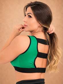 Women Sports Tees & Tanks - Dark Green - View 2