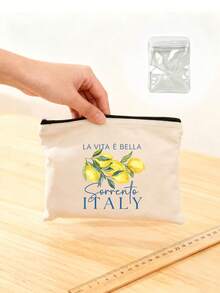 "Lemon Sorrento Italy" Pattern White Polka Dot Beach Tote Bag Set With Bow Ribbon, Large Capacity Foldable, Can Be Used As Shopping Bag, Travel Bag, Commuter Bag, Ideal For Beach Trips, Pool Parties, Shopping And Daily Use, Suitable For Women, Travelers And Beach Lovers, Perfect For Spring Break, Easter, Vacation And Gifts, Can Be Used As Beach Bag, Shopping Bag And Travel Companion - Multicolor - View 16