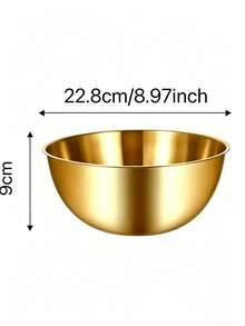 (1pc/3pcs)Stainless Steel Rolled Rim Mixing Bowls, Multi-Size Stackable Kitchen Bowls For Baking, Mixing And Food Prep, Durable Cooking Storage Bowls, Ideal Kitchen Gadget, Christmas Gift - View 13