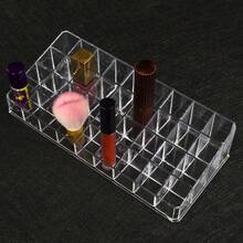 1件 16格壓克力透明口紅收納盒，化妝品收納架，化妝品展示架，4種尺寸可選，萬聖節禮物，開學季 - 無色 - 查看 5