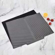 1pc Silicone Dish Drying Mat With Built-In Drainage Grooves, Non-Slip Quick Drying Pad For Pots, Pans And Tableware, Countertop Protector, Kitchen Essential - Multicolor - View 3