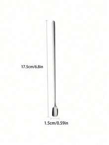 1pc/2pcs/5pcs Premium 304 Stainless Steel Silver Mixing Spoon, Extra Long Handle Ice Cream Scoop, Square Tip Spoon, Cocktail Milk Tea Honey Spoon, Bartender Stirrer - View 9