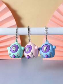 Mini "Rock Paper Scissors" Keychain Pendant Game Decor - Creative Accessory With Surprise Egg Design, Perfect As Party Favors, Gift Bag Fillers Or Fun Souvenirs - Multicolor - View 7