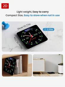 鋼化玻璃電子家用體重計 LED 顯示，方便易用，浴室秤，現代簡約風，高品質耐用玻璃，智能數位秤，可測量體重至 400 磅/180 公斤，溫度檢測 - A - 查看 5