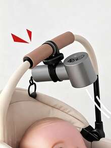 1pc Baby Stroller Fan Mount Bracket, Adjustable Fan Strap, Baby Stroller Outdoor Cooling Accessory - Multicolor - View 4