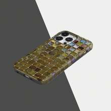 Custodia per telefono con motivo a mosaico mediterraneo, design astratto a piastrelle, adatta per  17,  16, 15, 14,  13, 12, 11 Pro Max,  S25, S24, S23, S22 Ultra. - Bianco 1 - Visualizzare 6