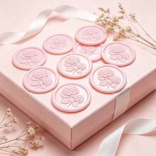 40 PCS 3D Embossed Hydrangea Wax Seal Stickers, Wedding Invitation Envelope Seal Stickers, Self-Adhesive Flower Stickers, Perfect For Invitations And Gift Packaging - Pink Hydrangea - View 5