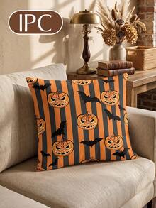 1pc/2pcs Halloween Print Pillow Case, Single-Sided Print, Breathable & Anti-Pilling, Soft & Skin-Friendly, 45*45/50*50/40*40CM, Decorative Pillow Case Gift, Party Decoration, Sofa Decoration, Room Decoration, Machine Washable, Pillow Case, OEKO-TEX - Multicolor - View 18