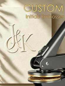 1pc Customized Wedding Embosser, Personalized Letter Combination And Initial Embosser, Can Customize Any Logo, Metal Stamp For Business Office Anniversary Gift, Monogram Seal - Multicolor - View 13