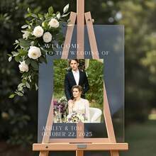 Wedding Welcome Sign Modern Wedding Sign Acrylic Wedding Welcome Sign Welcome To Our Wedding Wedding Decor Wedding Gift - Multicolor - View 3