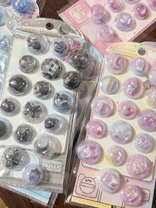Q-Lia 迷你 3D 膠囊密封貼紙，可愛模切貼紙，適合手帳、貼紙書、DIY 手作 - 彩色 - 查看 1