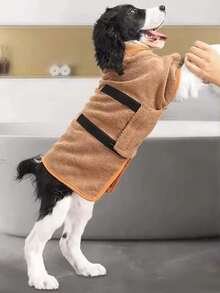Pet Bath Towel, Matching Pet Flea Comb, Pet Absorbent Towel, Pet Cleaning Supplies, Dog Bathrobe, Pet Bathroom Supplies, Absorbent Towel/Blanket, Bath Towel, Soft And Lint-Free, Multiple Sizes, Suitable For Large And Medium Dogs, Cats And Other Pets, Can Wrap Entire Body, Essential For Pet Owners, Pet Party Gift, Birthday Gift - Multicolor - View 4