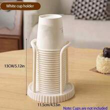 1pc Paper Cup Holder, Minimalist Paper Cup Holder, Multi-Functional Desktop Coffee/Tea Cup Storage Rack (Cups Not Included) - Multicolor - View 7