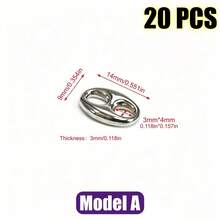 HSDOUBLE 360° Rotatable Silver Metal Swivel Hook Clasp Keyring Connectors, Durable Hardware Clips For Key Chains, Lanyards, Paracord, Handbag DIY Accessories - Model - View 16