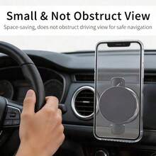 Soporte para teléfono de coche/Montura de succión con bloqueo por gravedad anti-vibración Soporte de navegación de coche Compacto Minimalista Universal para todos los modelos de coche Adecuado para salpicadero/rejilla de ventilación Soporte fijo - Tipo de salida de aire - Ver 2