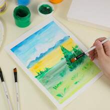 A4/A5 Spiral Bound Watercolor Sketchbook, 7 Styles Cute Landscape Cover Watercolor Sketchbook, 180g Thick Acid-Free Watercolor Paper, 26 Pages, Beginner Art Student Painting Book, Portable Watercolor Sketching Notebook; Student, Teenager, Amateur Painting Enthusiast Art Supplies, Suitable For Sketching, Watercolor Illustration, Hand-Drawn Creation - Single Piece - View 4