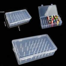 Transparent Sewing Thread Storage Box Organizer With 42 Slots For Sewing Thread Spools And Embroidery Floss - 42-line Box - View 2