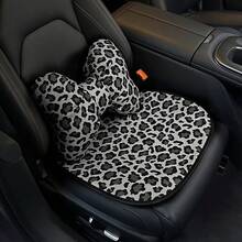 1件粉色豹紋女孩汽車座椅墊，豹紋汽車座椅套，防滑透氣紋理，高級舒適汽車座椅墊，適合夏季、冬季及四季使用，通用於所有車型 - 坐墊 - 查看 9