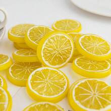 1/10/20pcs/Set Yellow Artificial Lemon Fake Fruit, Suitable For Halloween, Christmas, Horror Style, Indoor/Outdoor Halloween Decoration, Halloween Decor, Christmas Decor, Christmas Tree, Gothic Style Halloween Decoration - Yellow - View 1