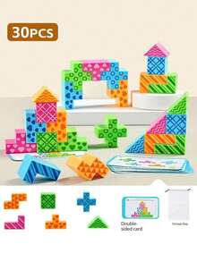 Children's Early Education 3D Building Puzzle Toys - Fun Parent-Child Interactive Educational Building Puzzle Assembly Toys - Multicolor - View 9