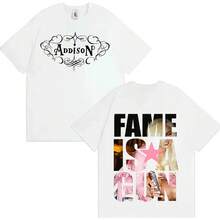 Sängerin  T-Shirt Hipster Herren Damen Gothic Musik T-Shirt Oversized Rundhals Y2K Kurzarm Unisex T-Shirts Bestseller - 4 - Übersicht 2