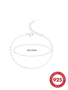 1pc S925 Sterling Silver Korean Ins Minimalist Geometric Square Patchwork Thin Bracelet, Fashionable Harajuku Style Artistic Simple Elegant Elegant Cool Versatile Stackable Hand Jewelry, Daily Low-Key Niche Exquisite Gift - Cube - View 9