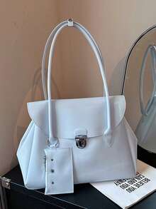BAILEE Stylish, Minimalist, Solid-Colored Flip-Top Shoulder Bag, Lightweight, Perfect For Carrying Small Items, Ideal For Travel, Outfits, And Gifts. - Multicolor - View 8