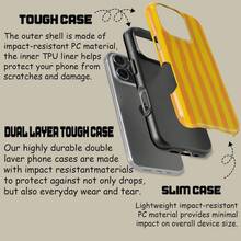 Individuell gestaltete, farbig gestreifte Handyhülle für  16 15 14  13 12 11 Pro Max, retro-minimalistische ästhetische Schutzhülle, geeignet für Samsung Galaxy S23 S24 S25. - Weiß 6 - Übersicht 1