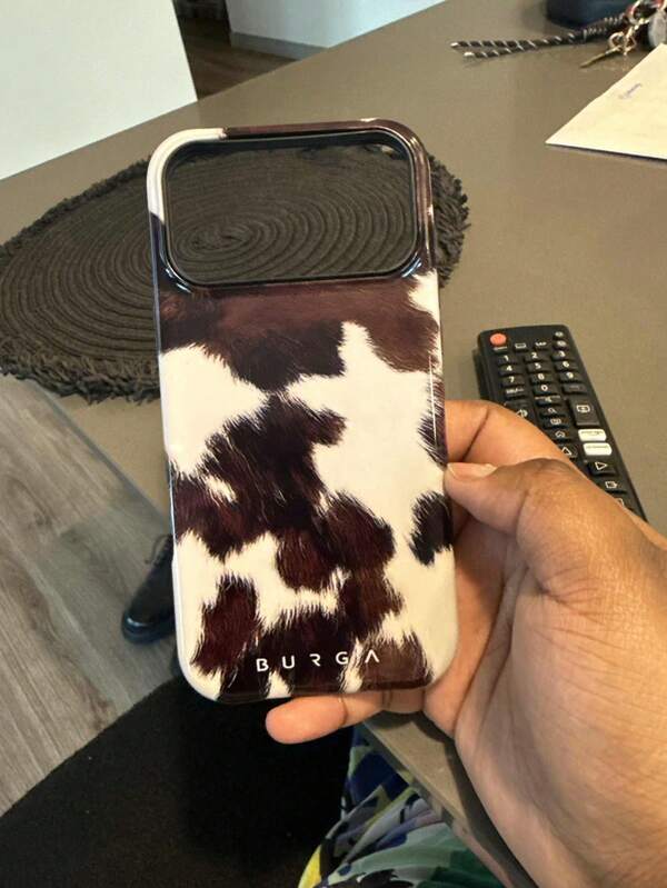 Astronomical Cases| Brown Cow-Print Faux Fur Protective Case, Suitable For IPhone 17 - 11 Pro Max| High Quality| Girl's Gift