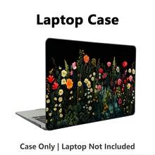 1pc Protective Case, Black Plant UV Printed Pattern, Laptop Protective Cover, Minimalist Lightweight Durable Protective Case Suitable For MacBook Air Pro 13.3 13.6 14.2 15.3 16.2 Inch, Suitable For 13 Inch Neo Laptop Protective Case A3404 Model - View 5