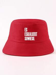 1件時尚標語 ES ESKALIERT SOWIESO 極簡休閒風百搭漁夫帽，適合日常配戴 - ES漁夫帽 - 查看 32