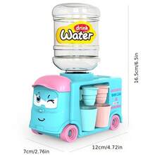 Kids' Water Dispenser Toy – Cartoon Car-Shaped Dual Beverage Dispenser, Pretend Play Kitchen Simulation Set, Perfect Gift For Children - Multicolor - View 4