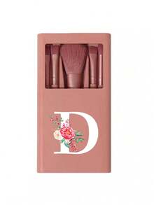 Portable Makeup Brush Set With Mirror And Soft Bristles, Floral Letter A-Y Pattern, Boxed Makeup Brush Set, Multi-Functional Makeup Brush Set With Mirror And Makeup Case, Mini Multi-Functional Makeup Pen, Foundation Brush, Eyeshadow Brush, Beginner Makeup Tools, Mixed Brush Makeup Storage Rack, Makeup Brush Set, Convenient To Carry Girls Gift, Ideal Makeup Tool Set, Portable Travel Supplies, Travel Essentials - Multicolor - View 18