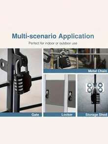 1/2pcs Combination Lock For Storage Cabinet, 4-Digit Combination Padlock, Combination Lock, Suitable For School Lockers, Gym, Doors, Storage Rooms - Black And Silver Resettable Combination Lock, Suitable For Toolboxes, School Lockers And Luggage, Storage Cabinet Lock, Padlock, Lockers, Helmets, Backpacks, Luggage, Locks, Heart Gifts - Multicolor - View 10