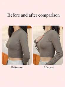 Reusable Silicone Breast Lift Bra, Breathable Invisible Adhesive Bra Pads, Push-Up Lift Inserts For Strapless Dresses, Comfortable Washable Breast Pads For Weddings, Parties And Daily Wear - Multicolor - View 7