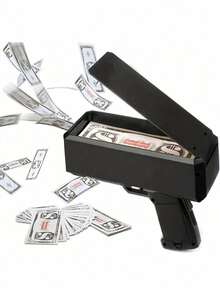 1pc Super Money Gun Toy, Fake Cash Prop Launcher, Handheld Cash Dispenser Simulator, Suitable For Parties, Halloween Decor, Weddings, Birthdays And Holiday Celebrations (Includes 100pcs Prop Bills) - Multicolor - View 9