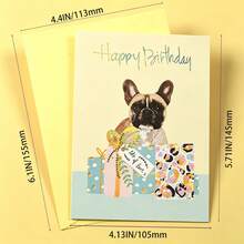 狗狗主題生日祝福卡,通用型祝福卡,男女皆宜紀念生日卡 - WISH-2106-02 - 查看 2