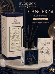 EVODUCK 1pc Smokeless Long Lasting Cancer Zodiac Crystal Reed Diffuser 50ml, Cashmere Coconut Fragrance Oil With White Crystal & 4 Fiber Reed Sticks, Flameless Scented Oil Diffuser For Bathroom Bedroom Vanity, Star Sign Gift For Her, Home Fragrance Decor - Mixed Fragrance - View 4