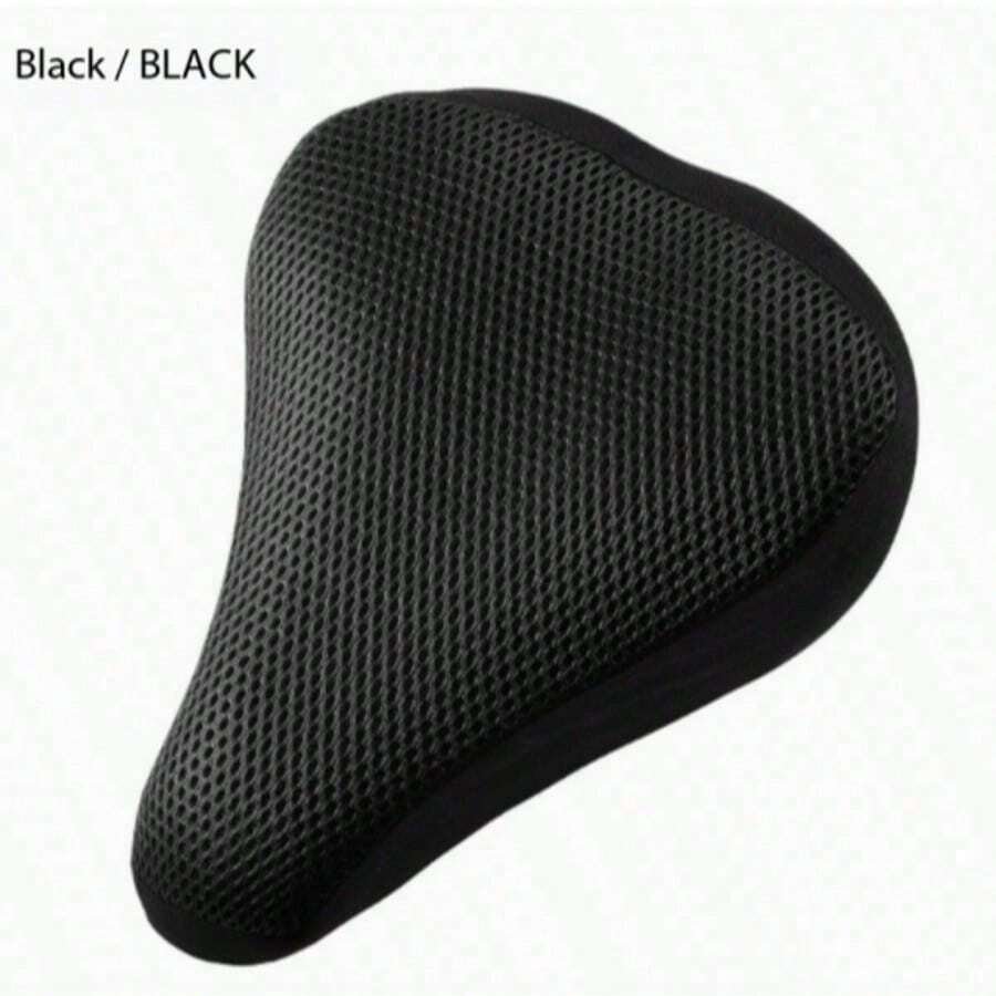 1pc Breathable Quick-Dry Bicycle Seat Cover, 3D Honeycomb Mesh Shock-Absorbing Cycling Cushion, Universal For Mountain Bike And Road Bike - Multicolor - View 1