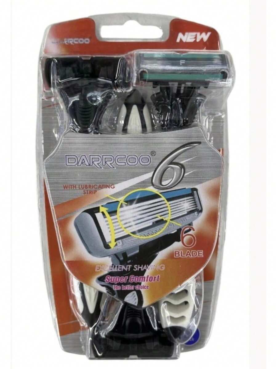 Paquete de 3 rastrillo maquinilla de afeitar desechable para hombre - Negro - Ver 1