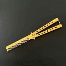 1pc Butterfly Foldable Comb Training Tool Outdoor Competition Toy Portable Durable Design Speed Challenge Game Skill Practice Equipment Camping Backpack Essential Non-Slip Grip Compact Travel Accessory Adult Youth Party Activity - Multicolor - View 17